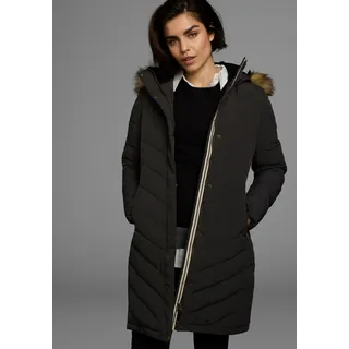 Steppmantel POLARINO, Damen, Gr. 38, grau (anthrazit), Obermaterial: 94% Polyester, 6% Elasthan. Futter: 100% Polyamid. Wattierung: 100% Polyester, meliert, kurz, Mäntel Steppmantel, Wind- und wasserabweisend, atmungsaktiv.