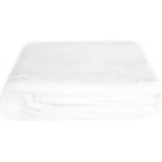 Kuschelige Decke 220x240 cm Fleecedecke Wohndecke aus Polyester Tagesdecke Weiß - Weiß