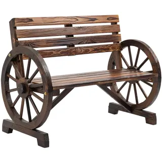 Outsunny Gartenbank 105,5 x 56 x 79 cm Braun