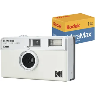 Kodak EKTAR H35 Halbformat-Filmkamera (Off-White, Bündel mit 24 Aufnahmen)