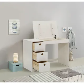 otto home Kinderschreibtisch Alpi Kiefer massiv / Weiß