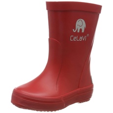 CeLaVi Unisex Kinder Gummistiefel Rain Boot, Roth, 29 EU