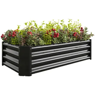Modfu Blumenkasten aus Metall 120x60x30 cm in Schwarz mit offener Basis , 60x30x120 cm , Dekoration, Blumen & Blumentöpfe, Übertöpfe