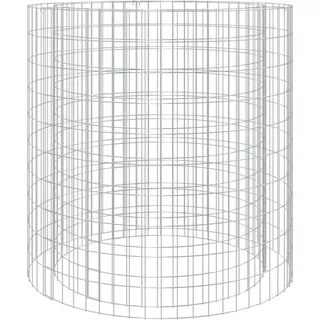 vidaXL Gabionen-Feuerstelle Ø 100 cm Silber
