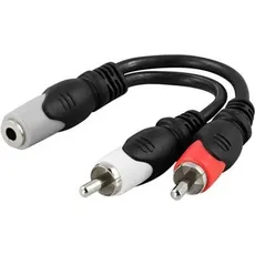 Deltaco lyd adapter - 10 cm (0.10 m), Audio Kabel