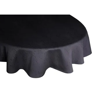 Wirth Tischdecke Lahnstein oval 130 x 190 cm Schwarz