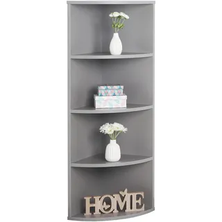 RICOO Eckregal Hängend 110 x 33 x 33 Grau, Spanplatte aus Holz, Hängereral WM058-PL, Regal Wand, Bücherregal Eck Wandregal Ecke Küchenregal Wandboard Eckwandregal Schweberegal