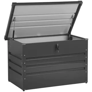 Beliani Gartentruhe 300 L 100 x 62 cm Graphitgrau