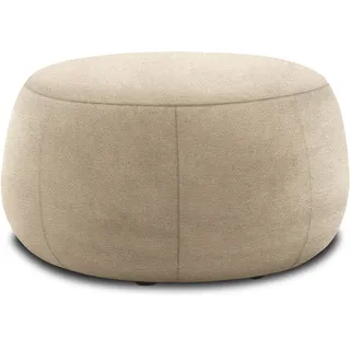 DOMO collection Hocker DOMO COLLECTION "800012", beige, B:75cm H:42cm T:75cm, 95% Polyester, 5% Nylon, Hocker, Polsterhocker Pouf, Hocker rund gepolstert
