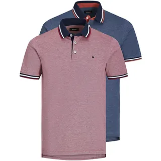 JACK & JONES Herren Poloshirt JJEPAULOS POLO 2PK MP 12191216 Baumwolle