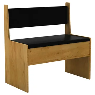 Mid.you Sitzbank , Honigeiche , Holzwerkstoff , 80x80x42 cm , in verschiedenen Holz-Dekoren erhältlich, mit Rückenlehne, in verschiedenen Größen erhältlich , Esszimmer, Bänke, Sitzbänke