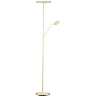 Stehleuchte, Sorento | sandfarben| H: 182 cm, D: 30 cm| Ausladung: 50 cm| mit Taster getrennt stufenlos dimmbar| Farbtemperatureinstellung 3 Stufen | 1x LED 30+6,5W 2700/3350/4000 K| 4500 lm