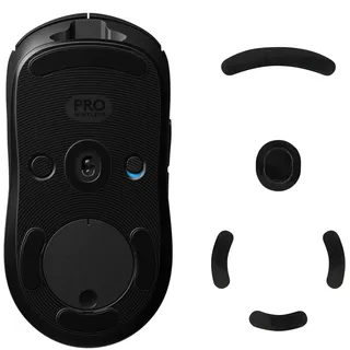 kwmobile Mouse Feet Sticker kompatibel mit Logitech G Pro Wireless Gaming Ersatz Glider - Mausfüße passgenau - Maus Glides in Schwarz