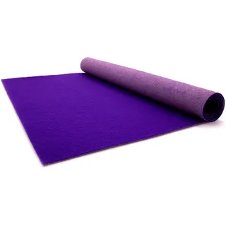 Läufer "PODIUM, Made in Belgium", lila, B:200cm H:2,6mm L:2.700cm, Polypropylen (PP), PRIMAFLOR-IDEEN IN TEXTIL, Teppiche, Läufer, Breite 200 cm, Nadelfilz, Uni-Farben, ideal für Veranstaltungen