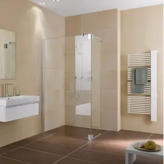 Kermi Walk-in WALL PASA XP T1L 08020, PXT1L08020VAK, Farbe: Silber Hochglanz Echtglas klar