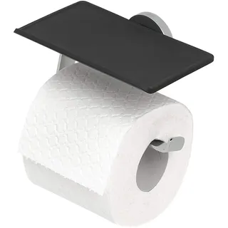 Tiger Noon Toilettenpapierhalter mit praktischer Ablage, Edelstahl verchromt, BxHxT: 15 x 8,5 x 9,5 cm