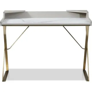 Designer Konsolen Tisch Edelstahl Moderner Schreibtisch Tische Büro Konsole Neu - Weiß