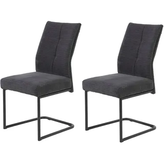 Hela Esszimmerstuhl Dagmar Cord grau 2er Set