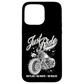 Hülle für iPhone 15 Pro Max Just Ride Motorrad-Grafik, Cruiser-Design, Vicla Chopper