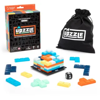 Educational Insights Learning Resources Upzzle Strategisches Stapelpuzzlespiel, Denkspiel, Geschenke für 7-jährige Mädchen und Jungen, Reisespiel für 2 Spieler