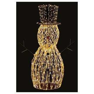 Weihnachten Schneemann 73CM Weiß Metall Flexibrights 1150 LED`S Weiß/Warmes Weiß
