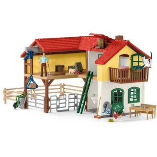 Schleich Farm World Bauernhaus mit Stall und Tieren 42407