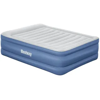 BESTWAY Bestway® Tritech Doppelluftbett mit integrierter Elektropumpe 203 x 152 x 61 cm - Blau, Weiß