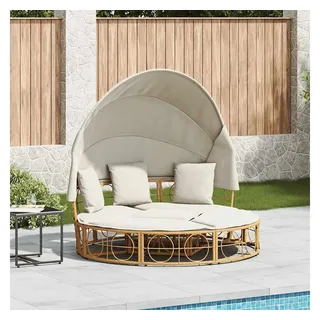 vidaXL Outdoor-Loungebett Sonnenliege 200 x 150 x 30 cm Braun