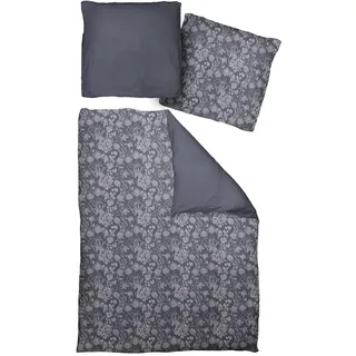 ADAM Audio Wendebettwäsche Flower Cuvée light Blau 155 x 200 cm + 2 x 80 x 80 cm