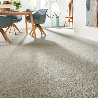 Andiamo Teppichboden »Verona, Velours, Made in Belgium« rechteckig 6 mm Höhe Uni Farben, Breite 400 cm oder 500 cm, strapazierfähig, pflegeleicht, braun