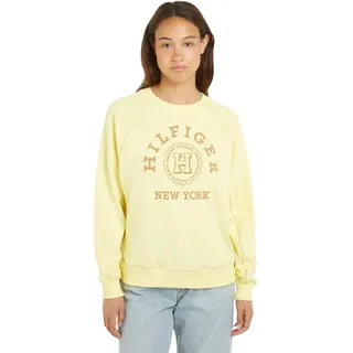 Tommy Hilfiger Damen Sweatshirt Varsity Raglan ohne Kapuze, Gelb (Yellow Tulip), XL