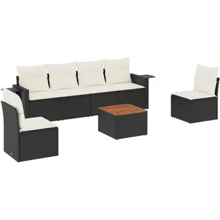 VidaXL 3224509, Cremefarben, Rattan, Stahl, Akazienholz, 110 kg, Erwachsene & Kinder, 550 mm, 550 mm - Creme