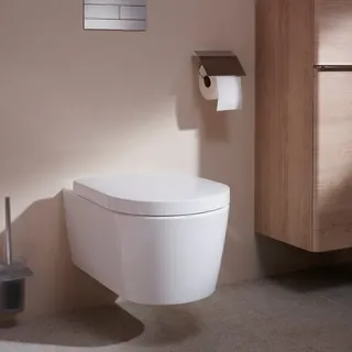 Hansgrohe EluPura S Wand-WC mit WC-Sitz Weiß