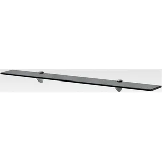 Wandregal Glasregal mit Glasboden in Schwarz 90x20 cm, 8 mm