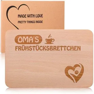Holz-Frühstückstisch, Frühstückstisch mit Gravur, Buche - abgerundete Ecken, ideal zum Geschenk für Geburtstage oder Weihnachten - Bunt