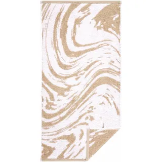 Egeria Badetuch »Marble«, (1 St., Badetuch 70 x 140 cm), graphisches Muster, 100% Baumwolle, beige