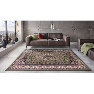 Teppich HANSE HOME "Parun Täbriz" Gr. 2, grün, B:80cm H:9mm L:150cm, Polypropylen (PP), Teppiche, Teppich, Kurzflor, Orient, Läufer, Vintage, Esszimmer, Wohnzimmer, Flur