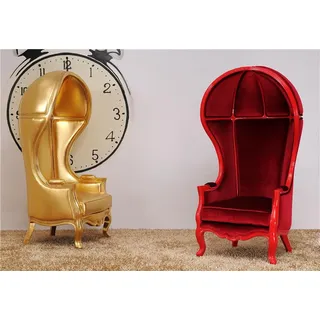 Design Sessel Leder Luxus Fernseh Couch 1 Sitzer Sofa Relax Polster Lounge Neu - Gold