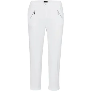 GOLDNER 7/8-Hose »Kurzgröße Lässige Chinohose mit Peach-Finish«, weiß