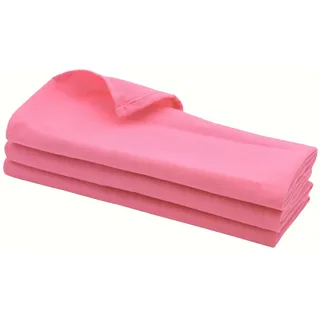 Daloual - 3X Geschirrtuch, Küchentuch, Putztuch, Poliertuch aus 100% Baumwolle rosa pink