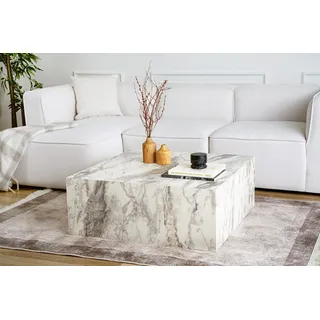 Skye Decor, Prizma, Couchtische, Freesia Marmor, MDF, 90 x 35 x 90 cm