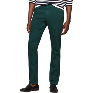 Tommy Hilfiger Herren Hose Bleecker Chino Slim Fit, Grün (Hunter), 34W/30L