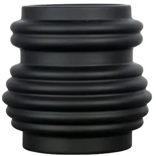 By On Vase Mila S, Schwarz, Steingut Vase mit Gummierung, In Geschenkverpackung