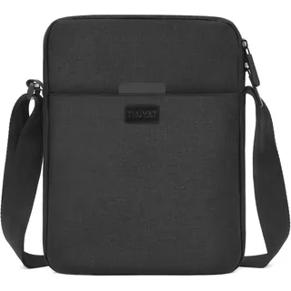 flintronic Umhängetaschen Herren Schultertasche Herrentasche, Leichte Crossbody Bag Arbeitstasche Kuriertasche Messenger Bag zum Arbeiten Einkaufen Schulreise Alltag (Schwarz)