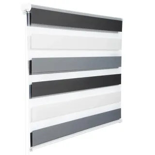 Doppelrollo - Stoffrollo - Lichtdurchlässig - Staubabweisend - Zugschnur - Stoff - 70 x 150 cm