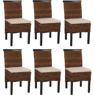 MCW Esszimmerstuhl Acireale Holz braun 6er-Set