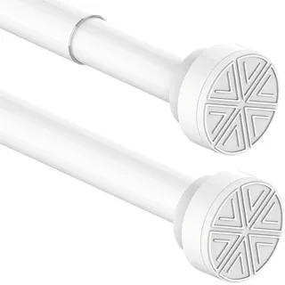 1Stück Duschstange für Duschvorhang Edelstahl Teleskopstange ohne Bohren Duschvorhangstange für Badewanne,Schrank, Badezimmer 85-195CM