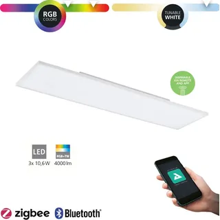 EGLO Connect LED Deckenleuchte Turcona-Z weiß 120 x 30 cm dimmbar, ww-kw