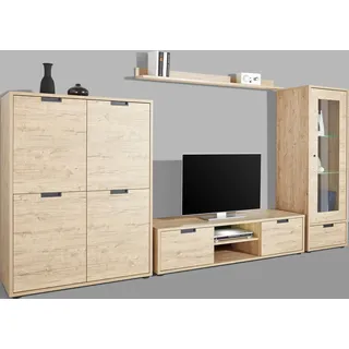 Home Affaire Wohnwand »Palma« Set, 4 Stk. tlg., braun (eichefarben), Kastenmöbel-Sets, Wohnwand