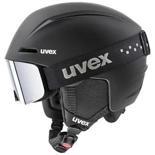 Uvex Kinder Viti Set Skihelm (Größe 51-55cm, schwarz)